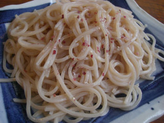 天然素材100%のりんごそば